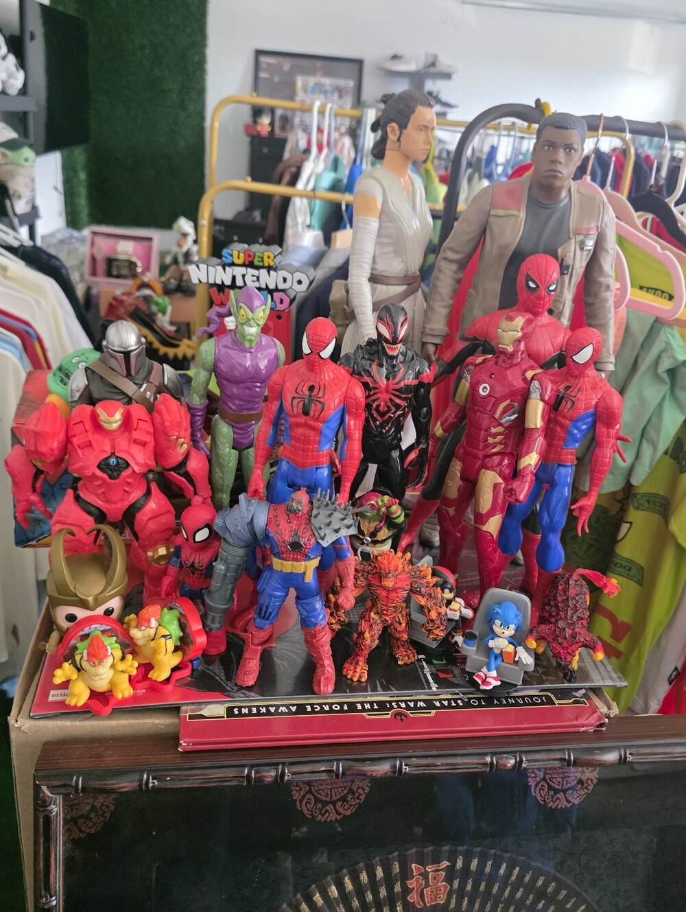Marvel Red Spider-Man & Red Iron Man Action Figure Lot